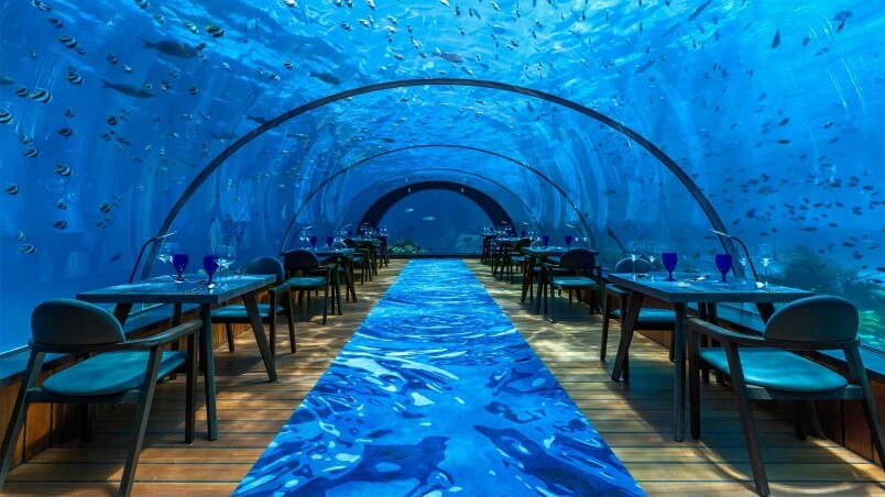 去得馬爾代夫，當然要食餐好！除了水底藝術館、水底酒店、水底酒窖，餐廳也