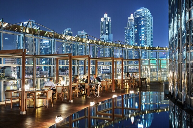 阿聯酋杜拜Armani Hotel Dubai位於全球最高建築物哈里法塔,其餐廳於情人節晚上 阿聯酋杜拜Armani Hotel Dubai位於全球最高建築物哈里法塔,其餐廳於情人節晚上