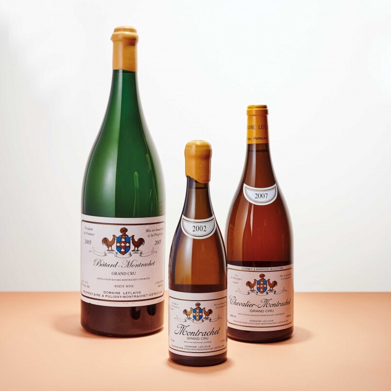 Bâtard-Montrachet，2005年， 1組1 瓶（3公升裝），估價：$16,000 – 20,000港元Chevalier-Montrachet，2007年，1組3瓶 （1