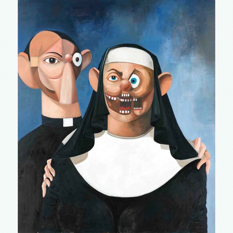 以HK$20,650,000成交的《修女與神父》，由George Condo創作。