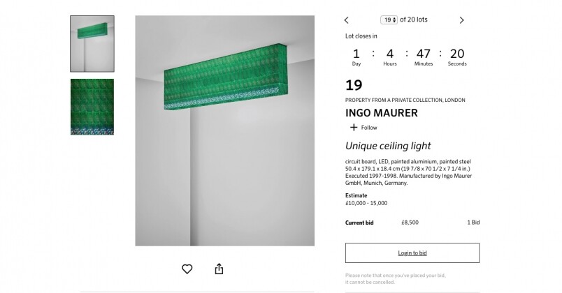 Ingo MaurerUnnique Ceiling light這天花燈遠較之前介紹的「年輕」，是上世界90年代的作品，由電