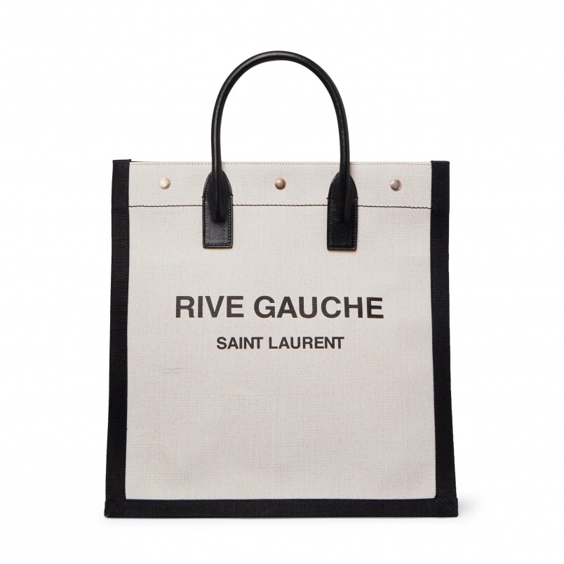 Saint Laurent皮革細節帆布袋