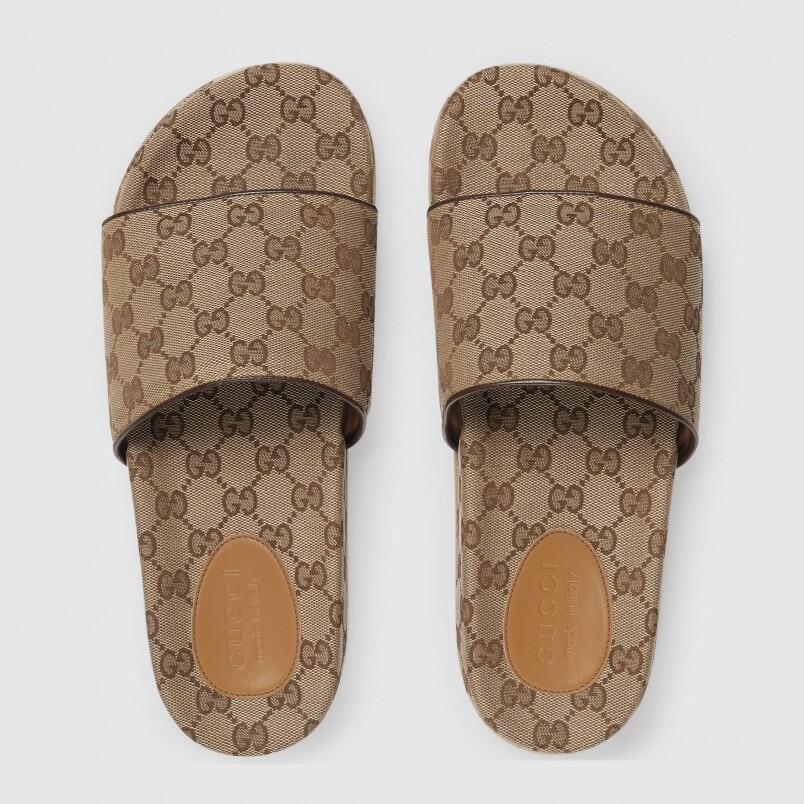 Gucci Men's GG Canvas Slide Sandal