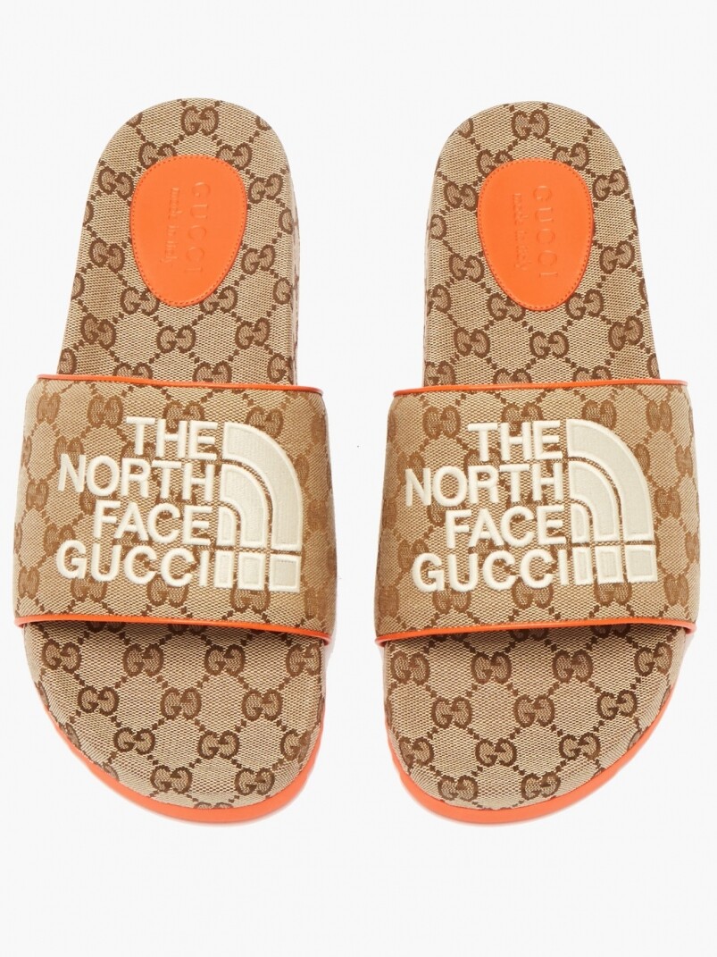 Gucci x The North Face帆布拖鞋
