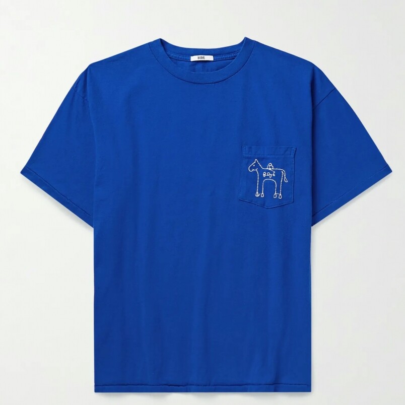 BODE藍色刺繡T恤
