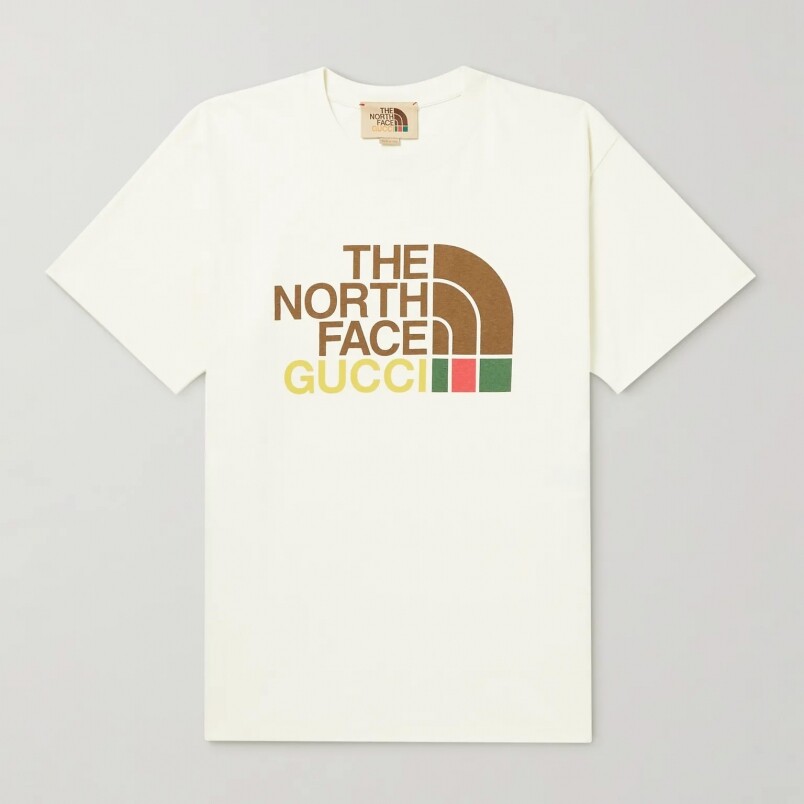 GUCCI + THE NORTH FACE印花T恤