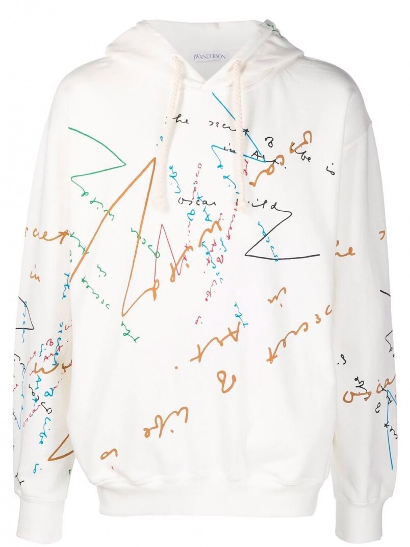 JW Anderson Oscar Wilde quote-print relaxed hoodie HK$1,827