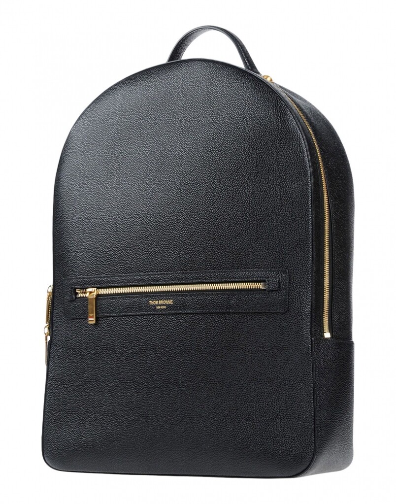 Thom Browne 黑色皮革Backpack US$2,350 (Yoox.com)