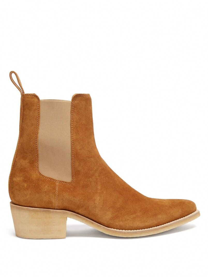 Amiri Point-toe Suede Chelsea Boots