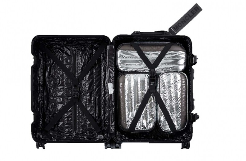 打開行李箱，更見聯乘的誠意，行李箱內的內墊，是Moncler非常iconic的充絨尼龍面