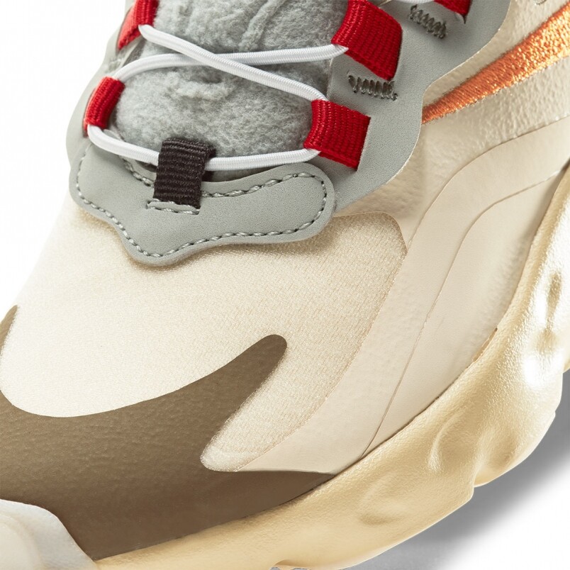 不同材質組成有趣的層次,令人完全感受到這一款Nike x Travis Scott Air Max 270的誠 不同材質組成有趣的層次,令人完全感受到這一款Nike x Travis Scott Air Max 270的誠