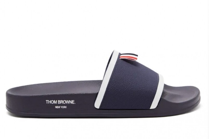 當知道Thom Browne都推出拖鞋的時候還以為用上其灰色house color作主色，但相對上