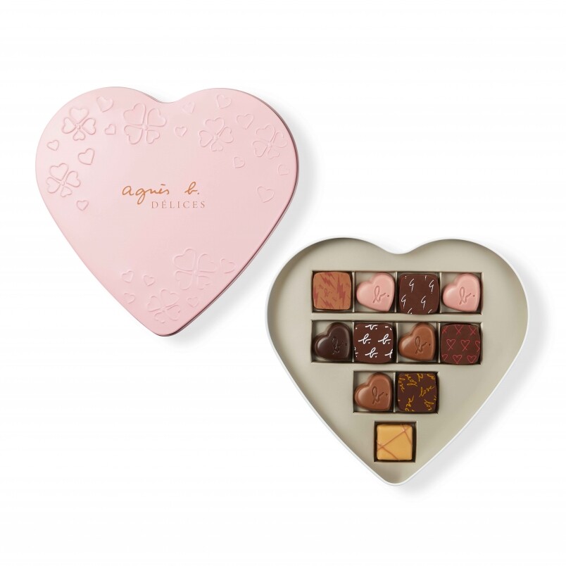agnès b. DÉLICES Chocolate Bonbon in Heart HK$280 agnès b. DÉLICES Chocolate Bonbon in Heart HK$280
