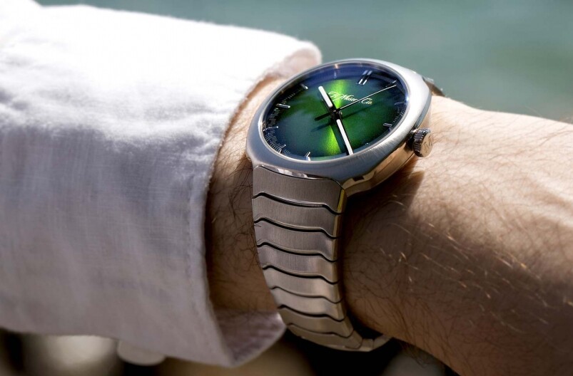 H. Moser & Cie.的Matrix Green極光綠煙燻錶盤，已經不是第一次現身，亦是H. Moser & Cie.其中一