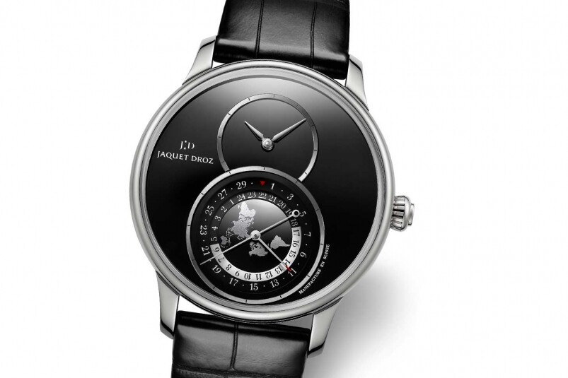Grande Seconde Dual Time利用上半部份作本地時間顯示,清簡得一目了然,而下半部分的 Grande Seconde Dual Time利用上半部份作本地時間顯示,清簡得一目了然,而下半部分的