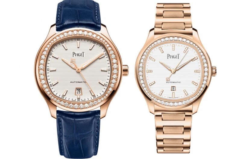 Piaget Polo 42mm玫瑰金腕錶 HK$348,000（左）， Piaget Polo Date 36mm玫瑰金腕錶 HK$400,000（右）