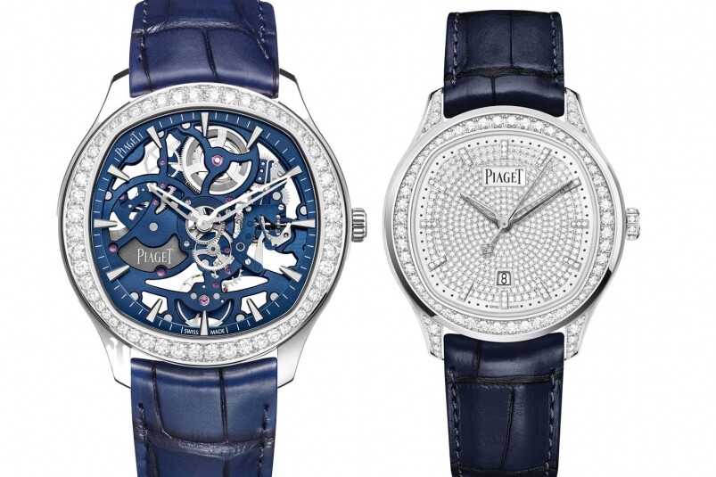 Piaget Polo Skeleton 42mm腕錶 HK$471,000左）， Piaget Polo Date 36mm高級珠寶腕錶 HK$499,000（右）