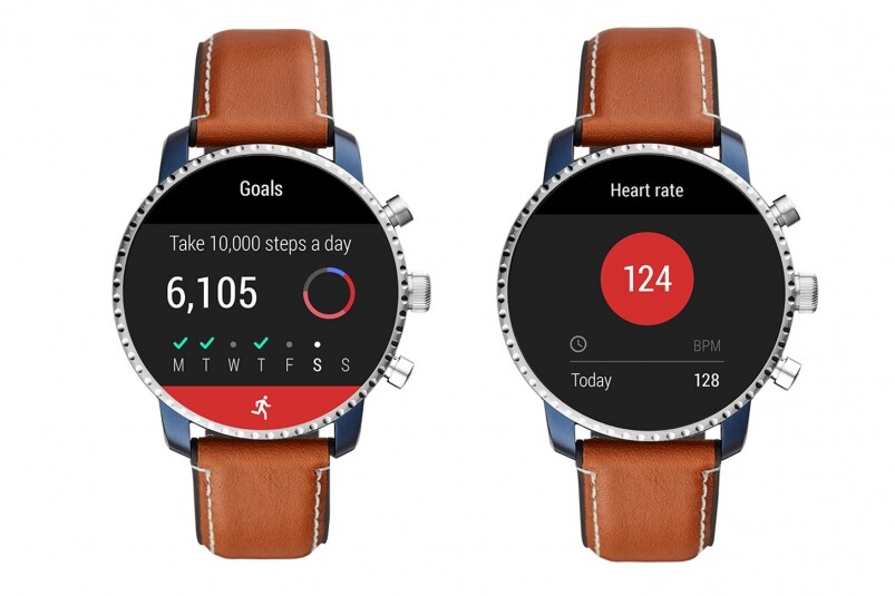Q Explorist HR第四代觸屏式智能腕錶銀色錶殼配啡色皮革錶帶（港幣2,600元）Q