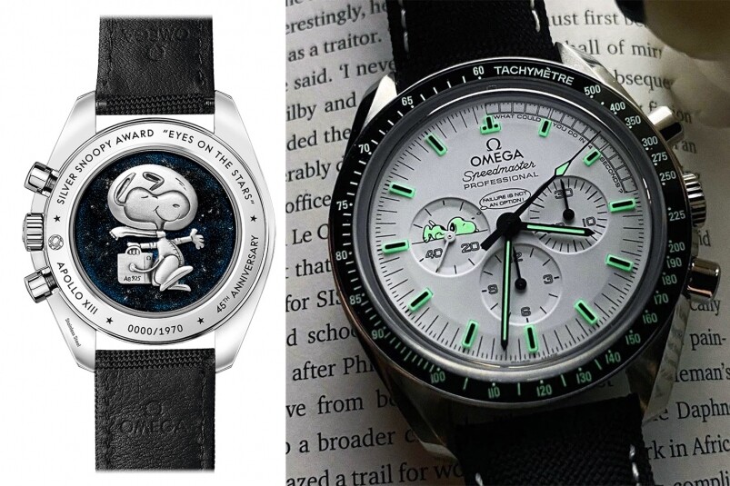 錶背更飾有深藍色琺瑯的Snoopy Award雕刻圖案，又靚又有紀念意義。腕錶於2015年