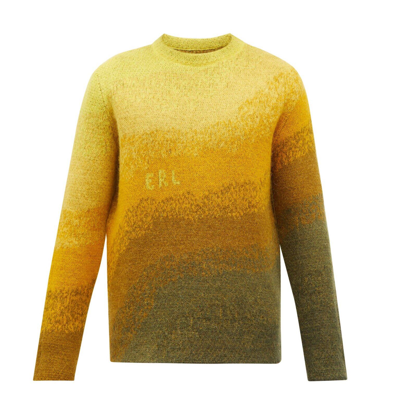 ERL Bowy gradient-jacquard mohair-blend sweater