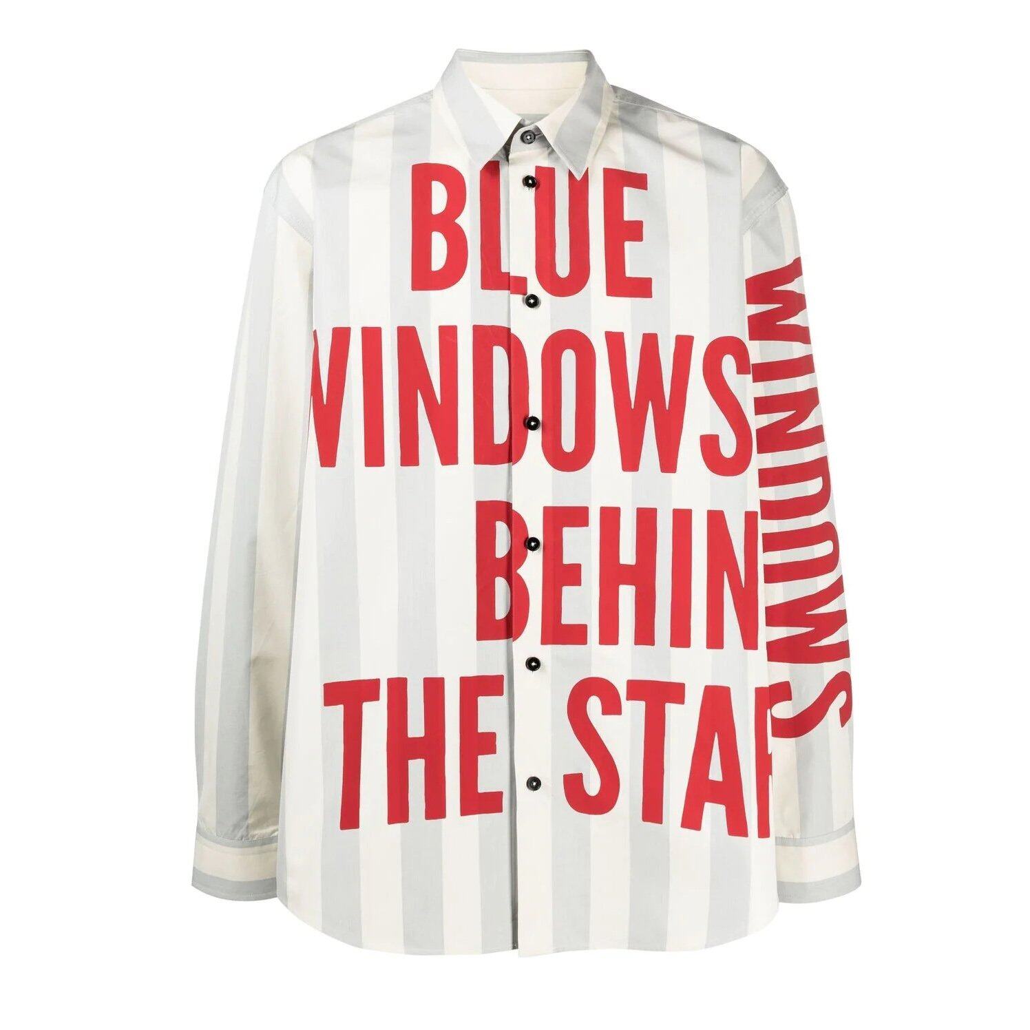 JIL SANDER Blue Windows Behinds The Stars striped shirt