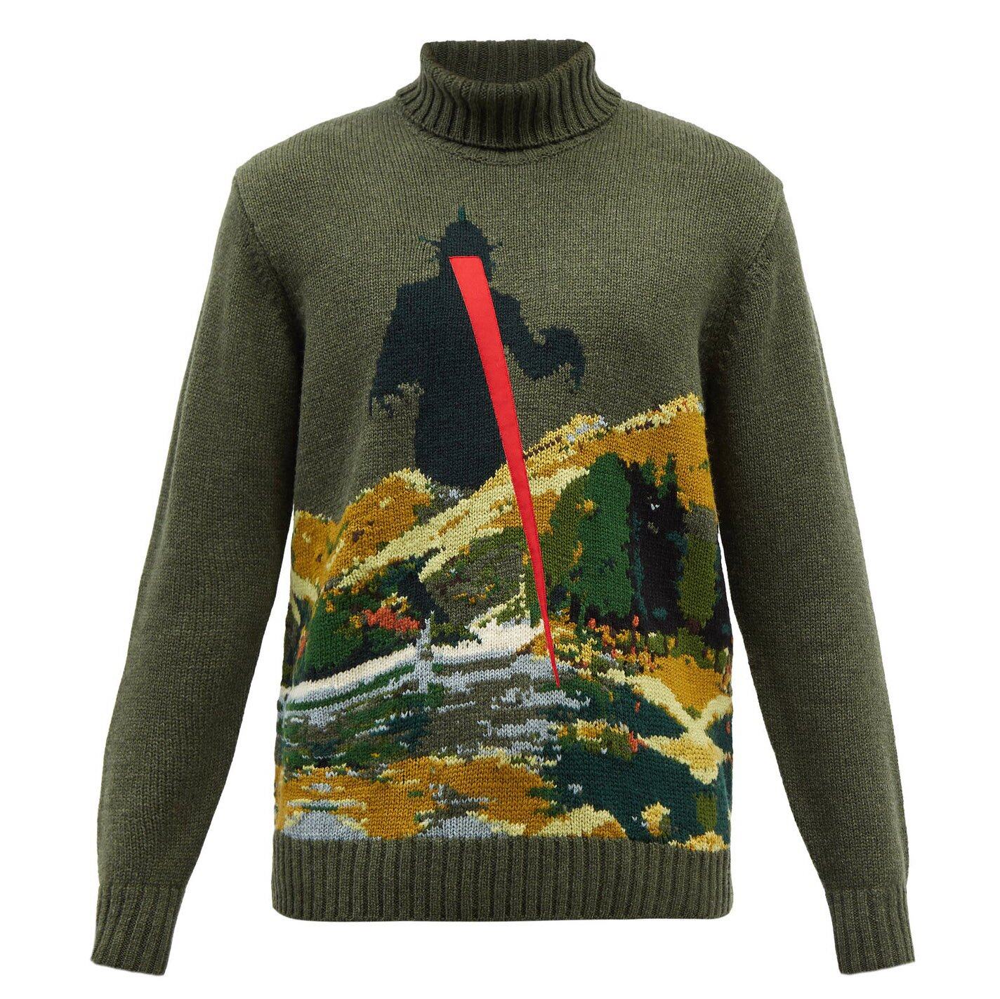 UNDERCOVER Monster-intarsia wool-blend sweater