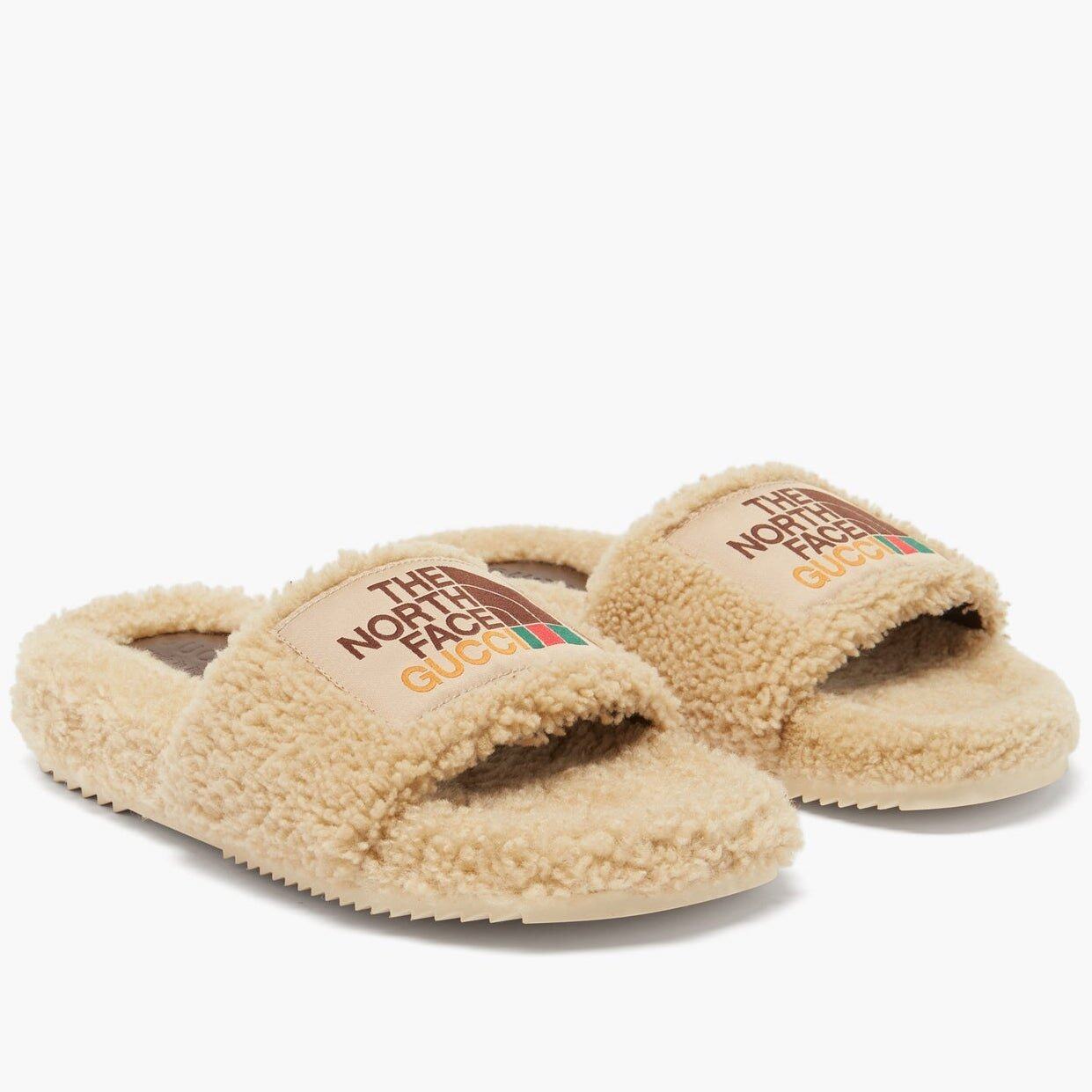 GUCCI X The North Face shearling slides GUCCI X The North Face shearling slides