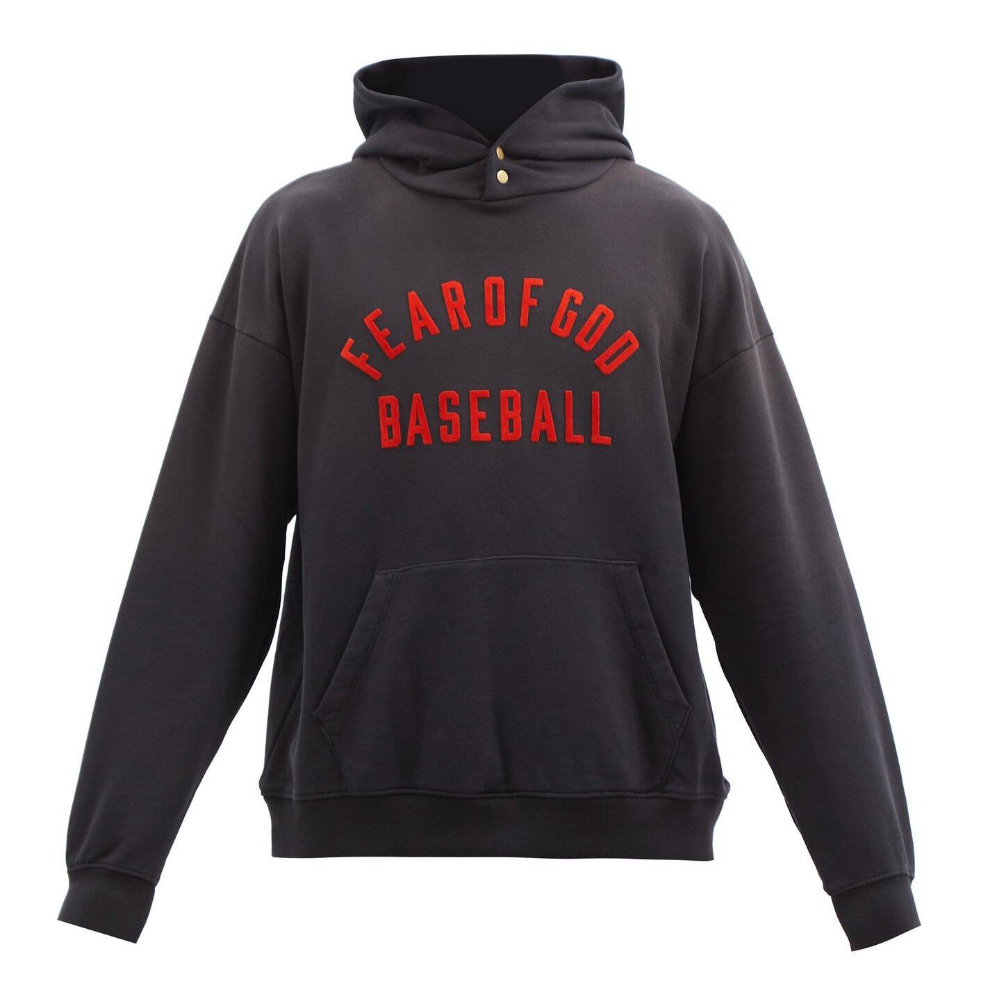 FEAR OF GOD Baseball logo-print cotton hooded sweatshirt