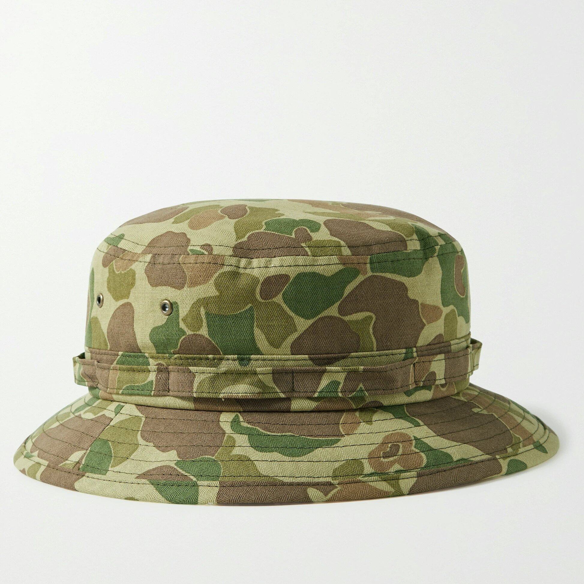 BEAMS PLUS Camouflage-Print Cotton-Herringbone Bucket Hat
