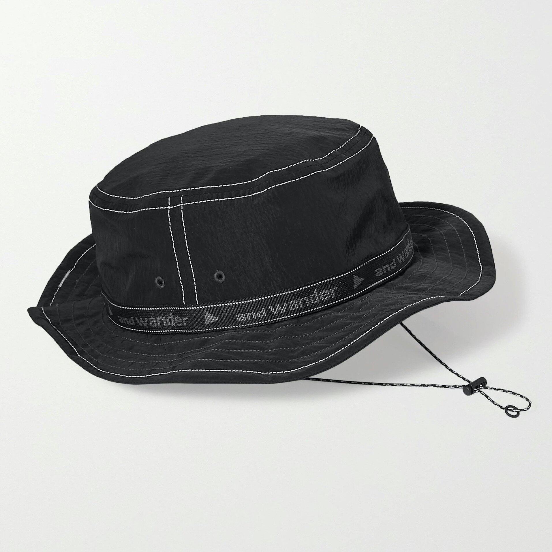 AND WANDER JQ Tape Nylon-Ripstop Bucket Hat
