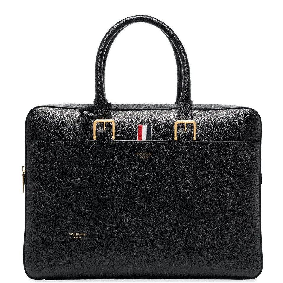 Thom Browne grained leather briefcase