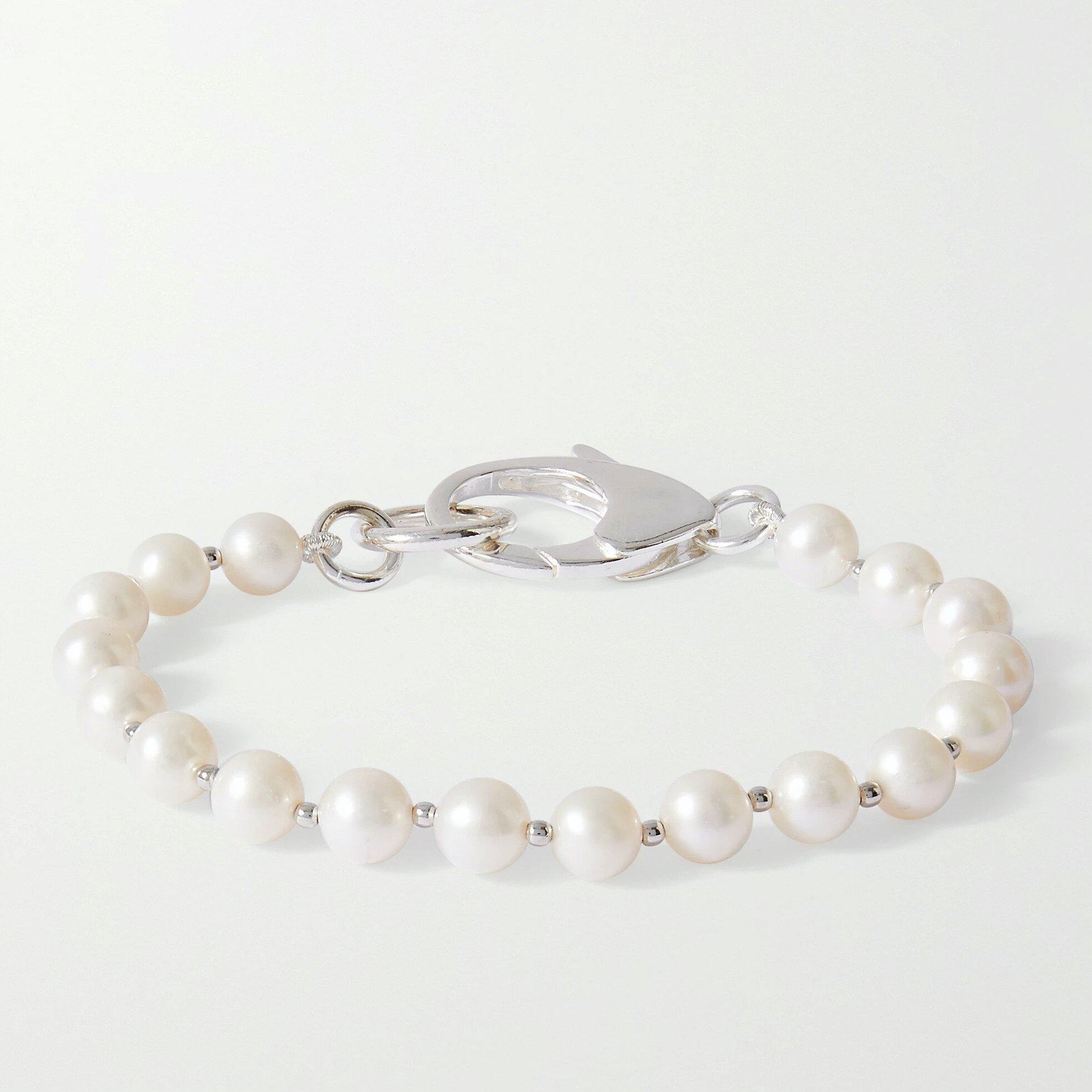 HATTON LABS Sterling Silver and Pearl Bracelet