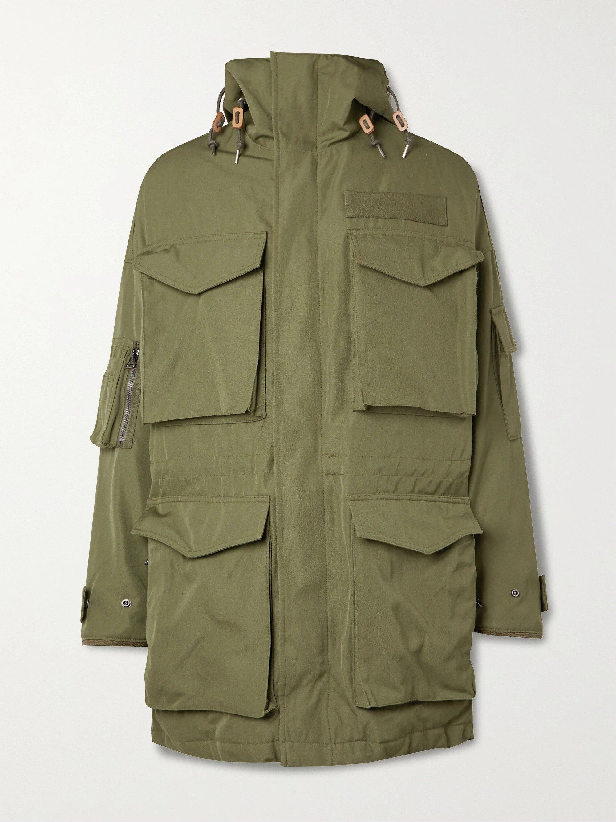 Visvim Krupa Wool and Linen-Blend Gabardine Hooded Field Jacket