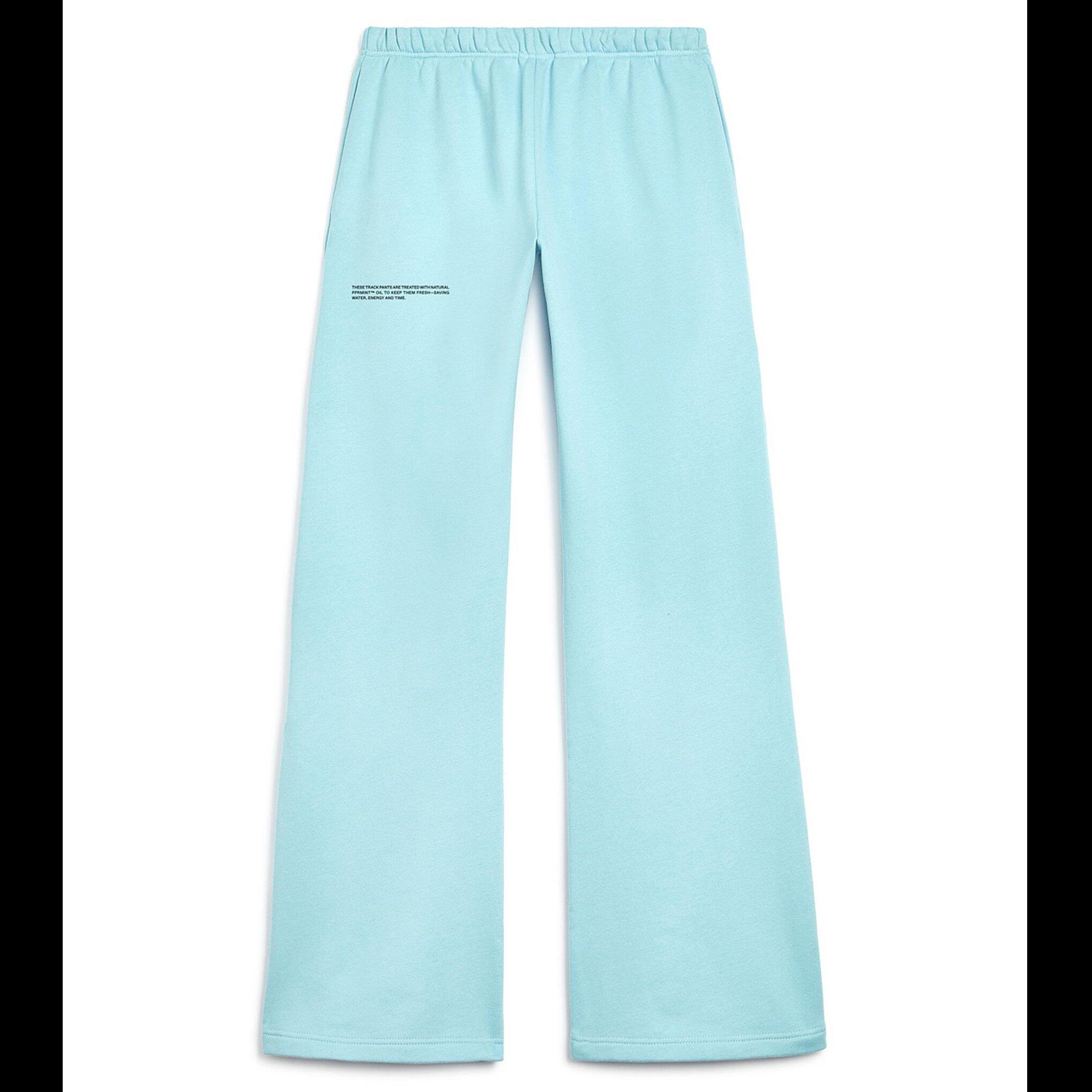 PANGAIA light blueflared organic cotton track pants