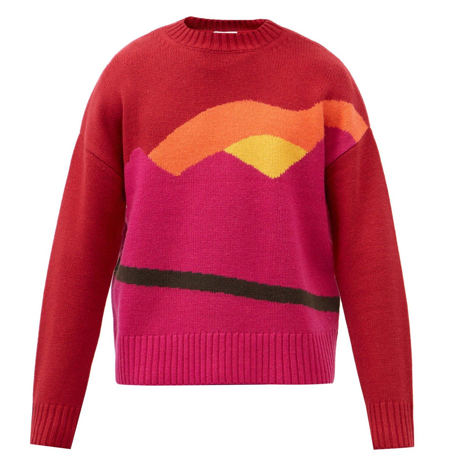 JW ANDERSON Landscape-jacquard wool-blend sweater