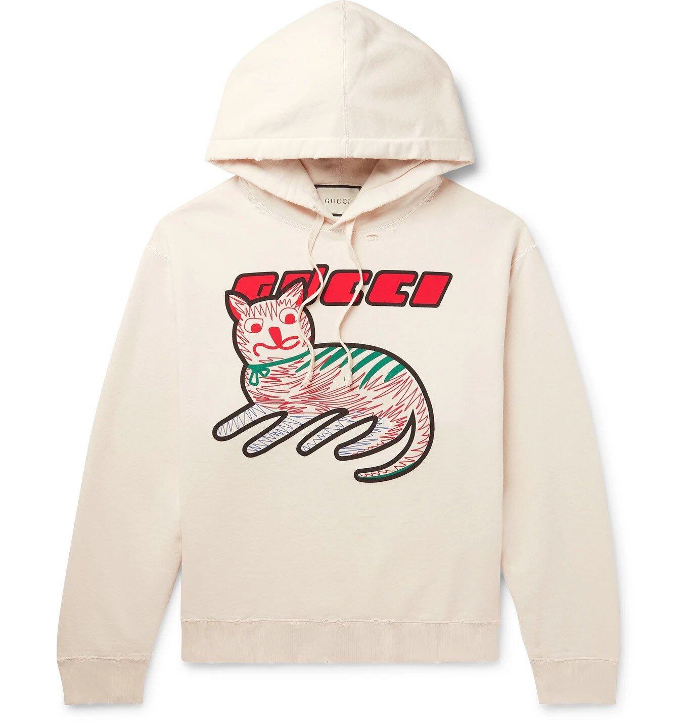 GUCCI米白色動物圖案有帽衞衣 GUCCI米白色動物圖案有帽衞衣