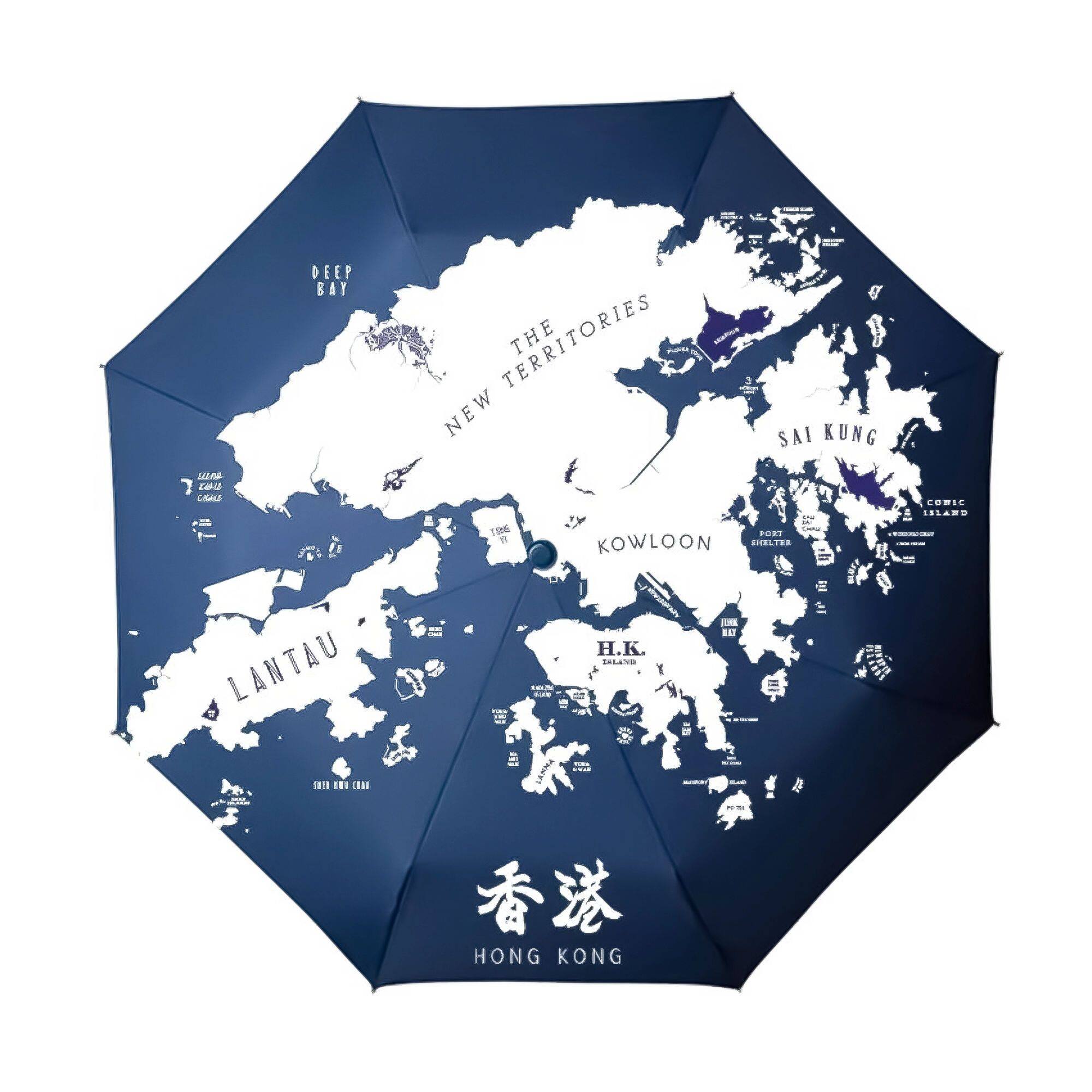 TINY ISLAND Hong Kong Map Folding Umbrella